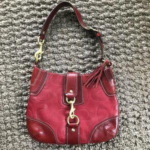 Coach (Red) w/ Tassels Handbag/Purse